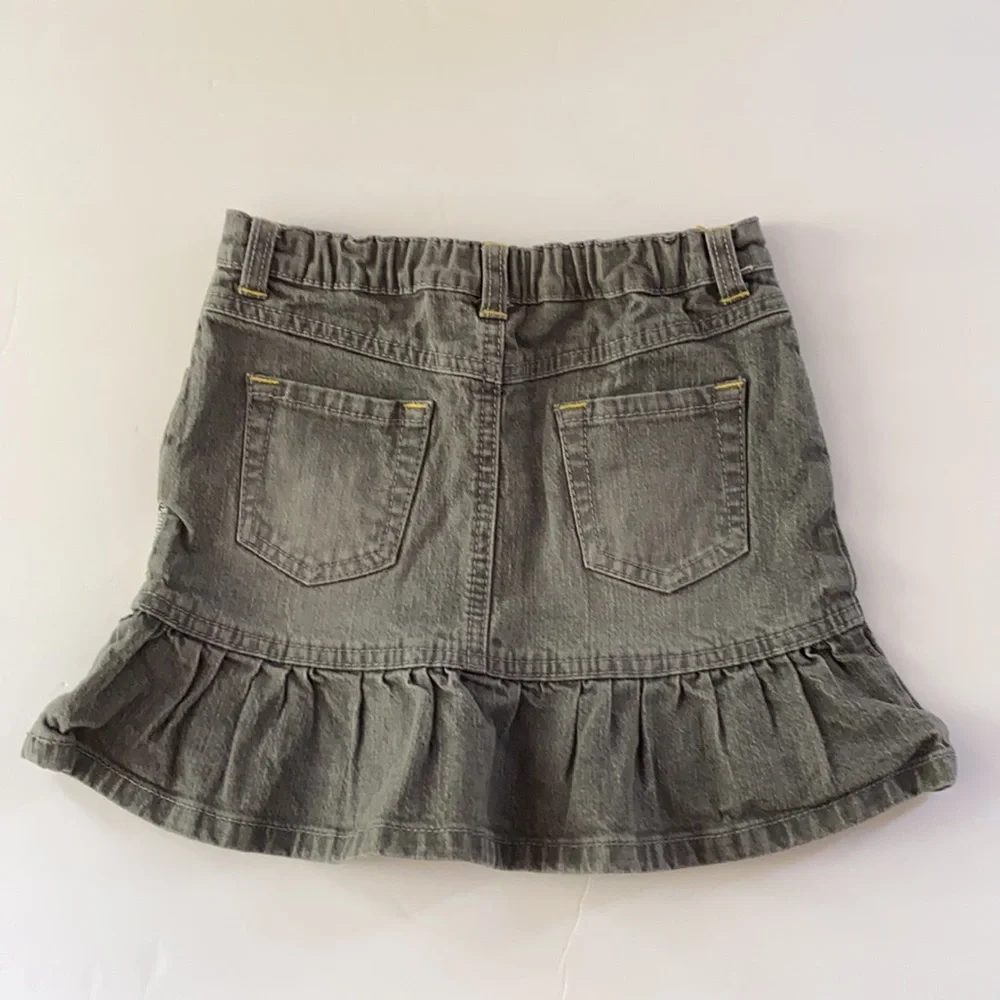 GYMBOREE | Daisy Embroidered Jean Skirt Flounce hem